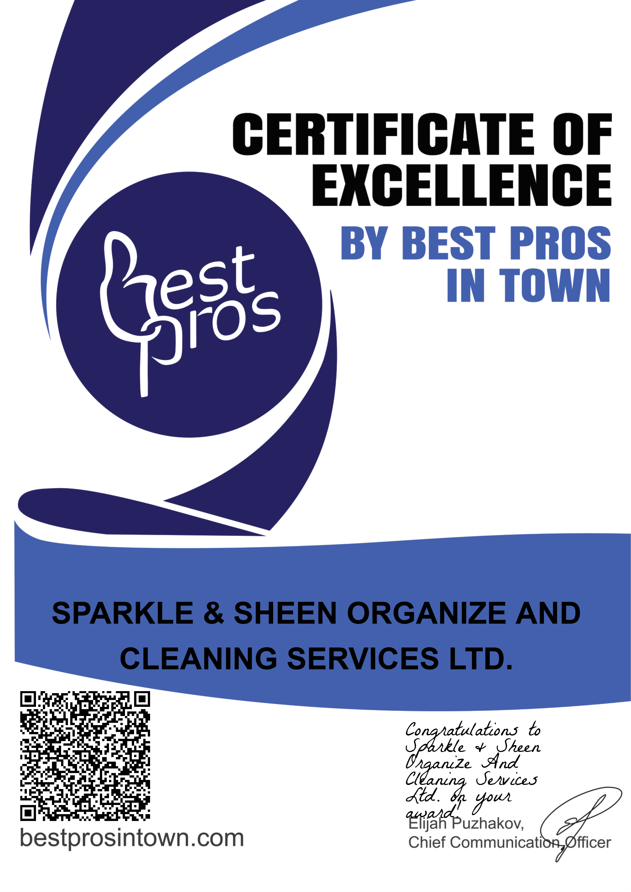 Sparkle & Sheen Organize And Cleaning Services Ltd.